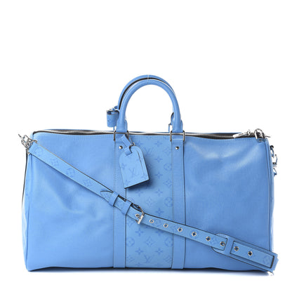 Louis Vuitton Taigarama Keepall Bandouliere 50 Blue Lagoon 1 of 8