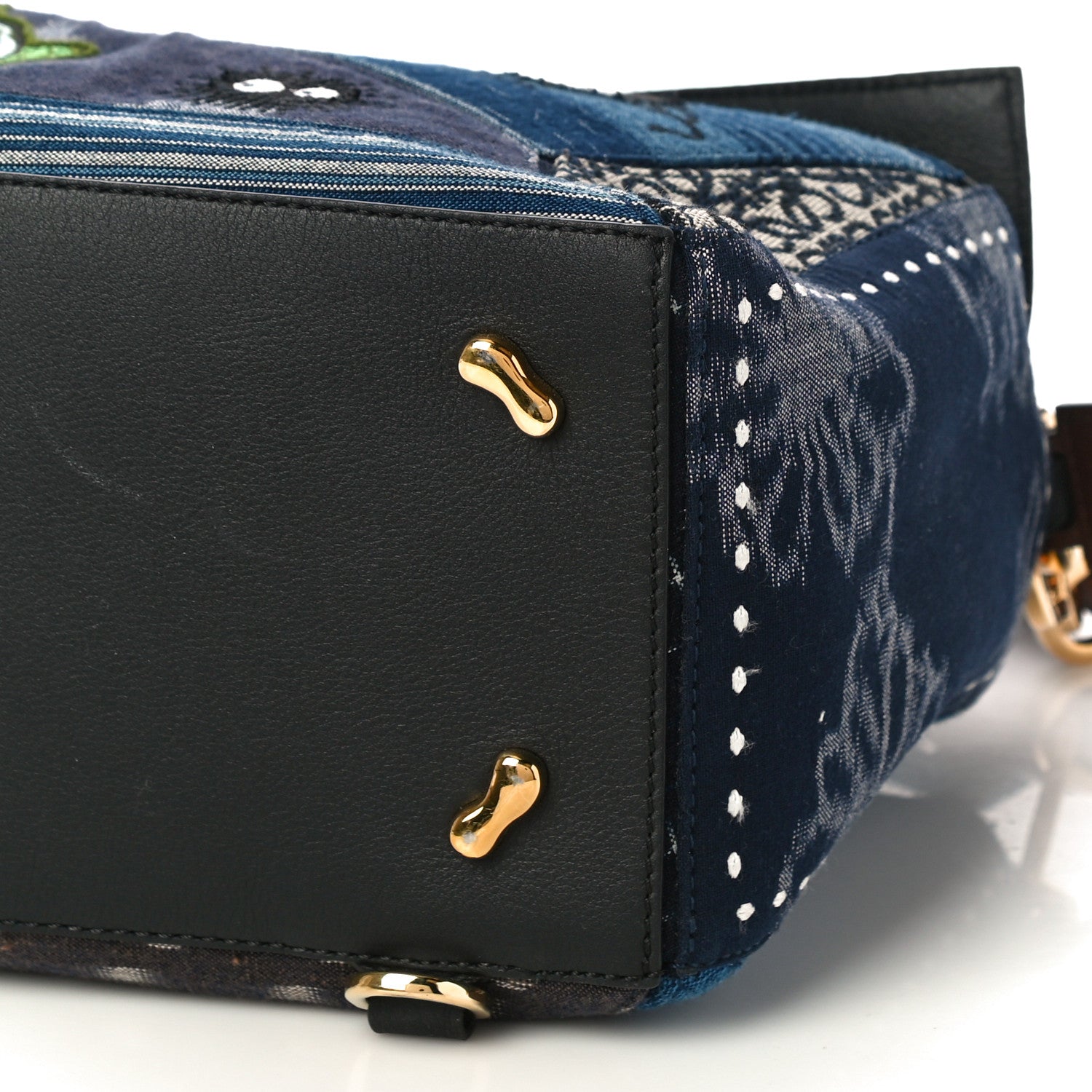 Loewe X SPIRITED AWAY Embroidered Denim Calfskin Puzzle Bag Blue Multicolor 9 of 9