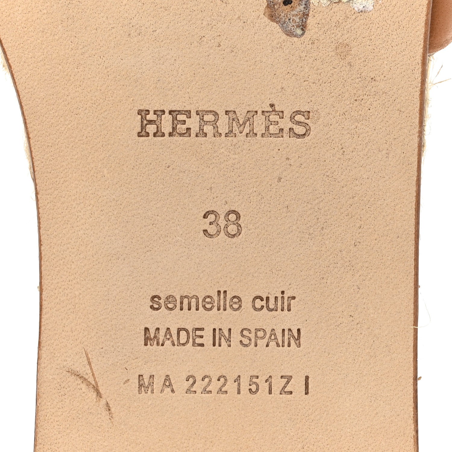 Hermes Nappa Famosa Espadrille Sandals 38 Naturel 6 of 9