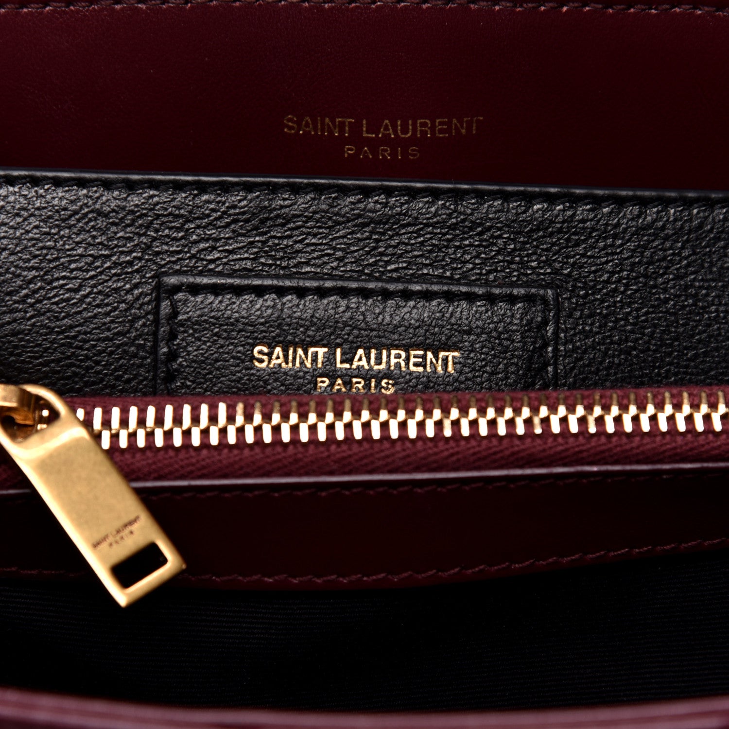 Saint Laurent Calfskin Y Quilted Monogram Small Loulou Chain Satchel Dark Legion Red 9 of 11