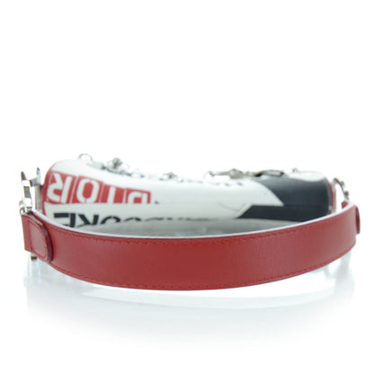 Christian Dior Hardcore Pierced Saddle Bag White Red Black 4 of 9