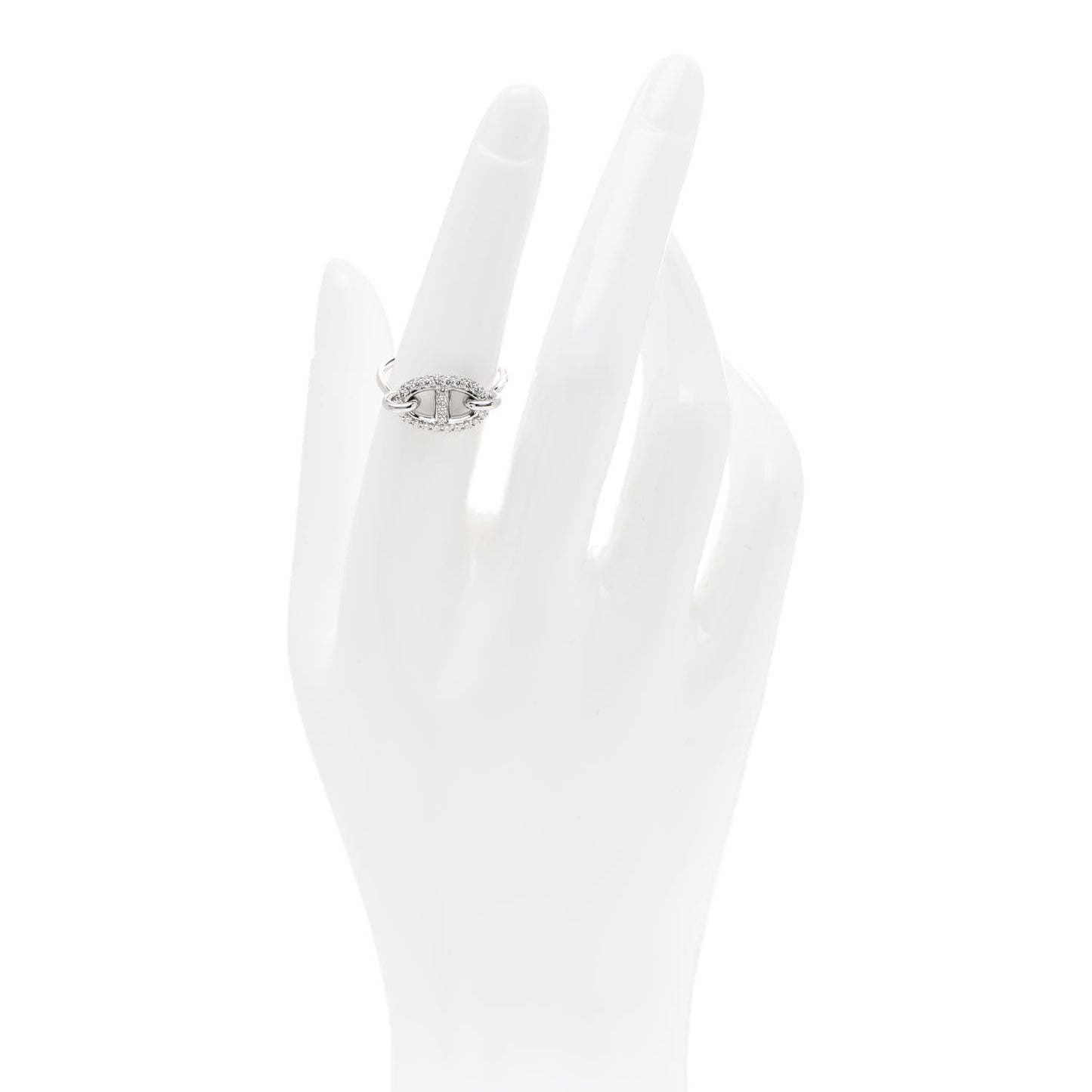 18K White Gold Diamond New Farandole Ring 53 6.5