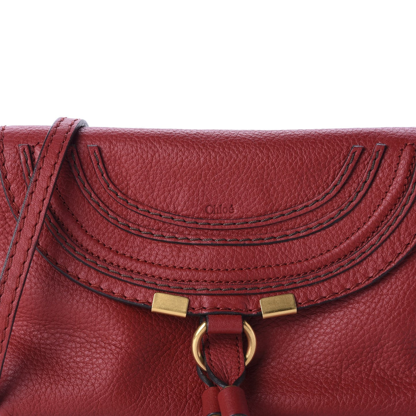 Calfskin Marcie Pochette Crossbody Bag Poppy