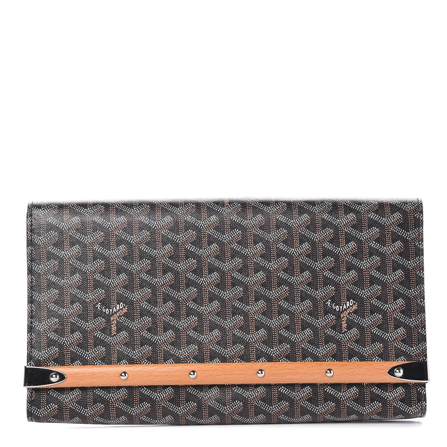 Goyardine Monte Carlo Bois Clutch Black