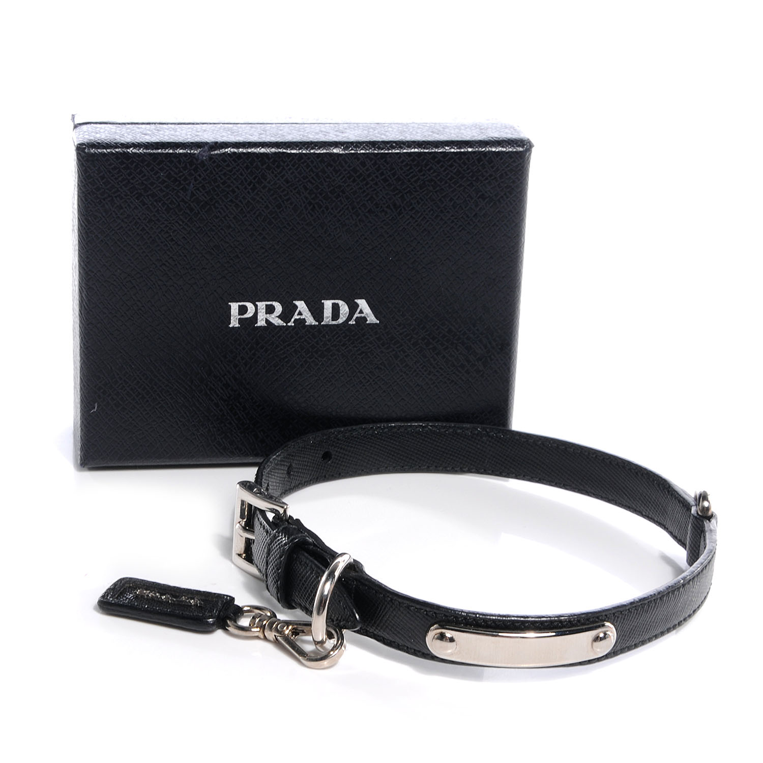 Prada Saffiano Dog Collar Nero Black 7 of 7