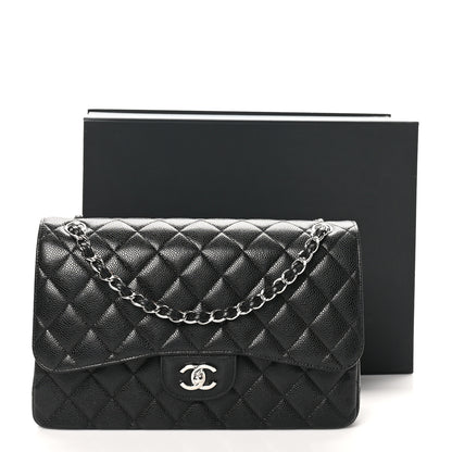 Chanel Caviar Quilted Jumbo Double Flap Black 11 of 11