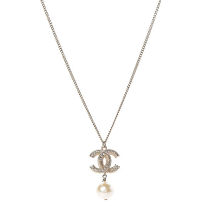 Chanel Pearl CC Drop Necklace Gold 1 of 6