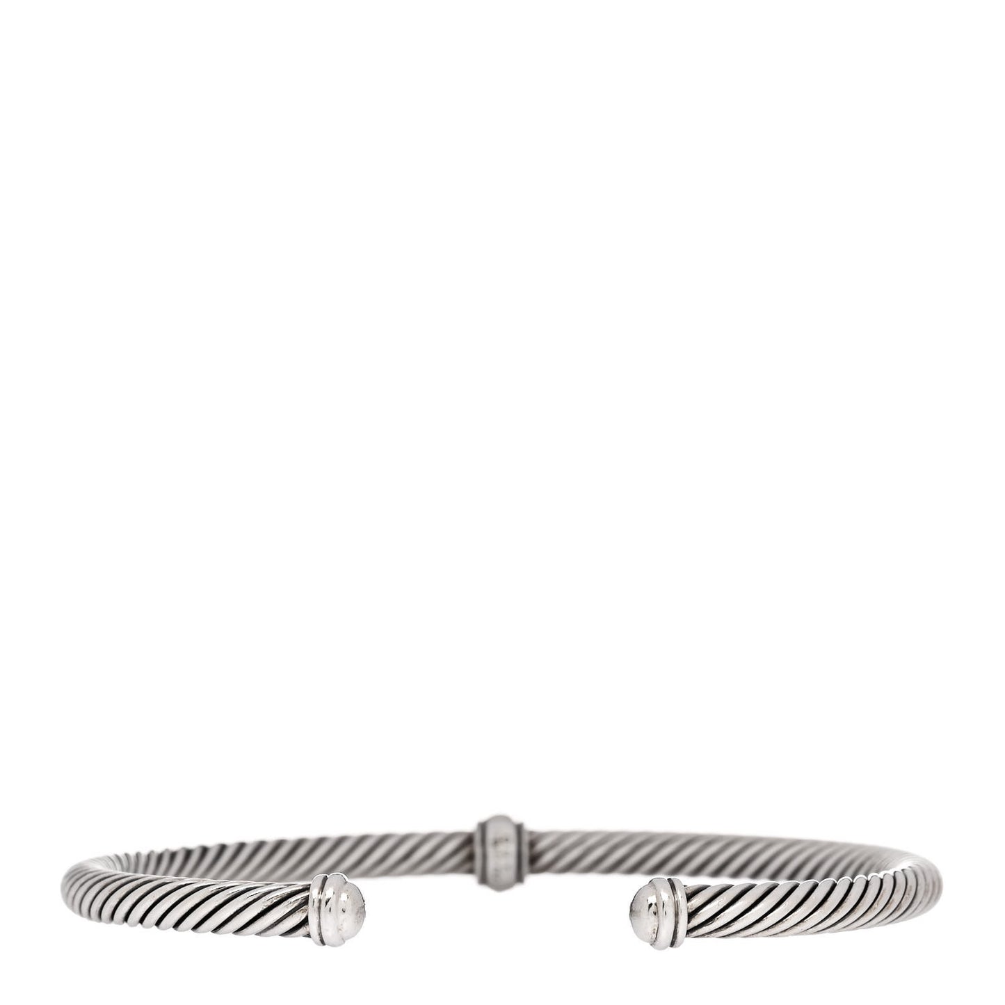 Sterling Silver 18K Yellow Gold 4mm Station Cable Bracelet