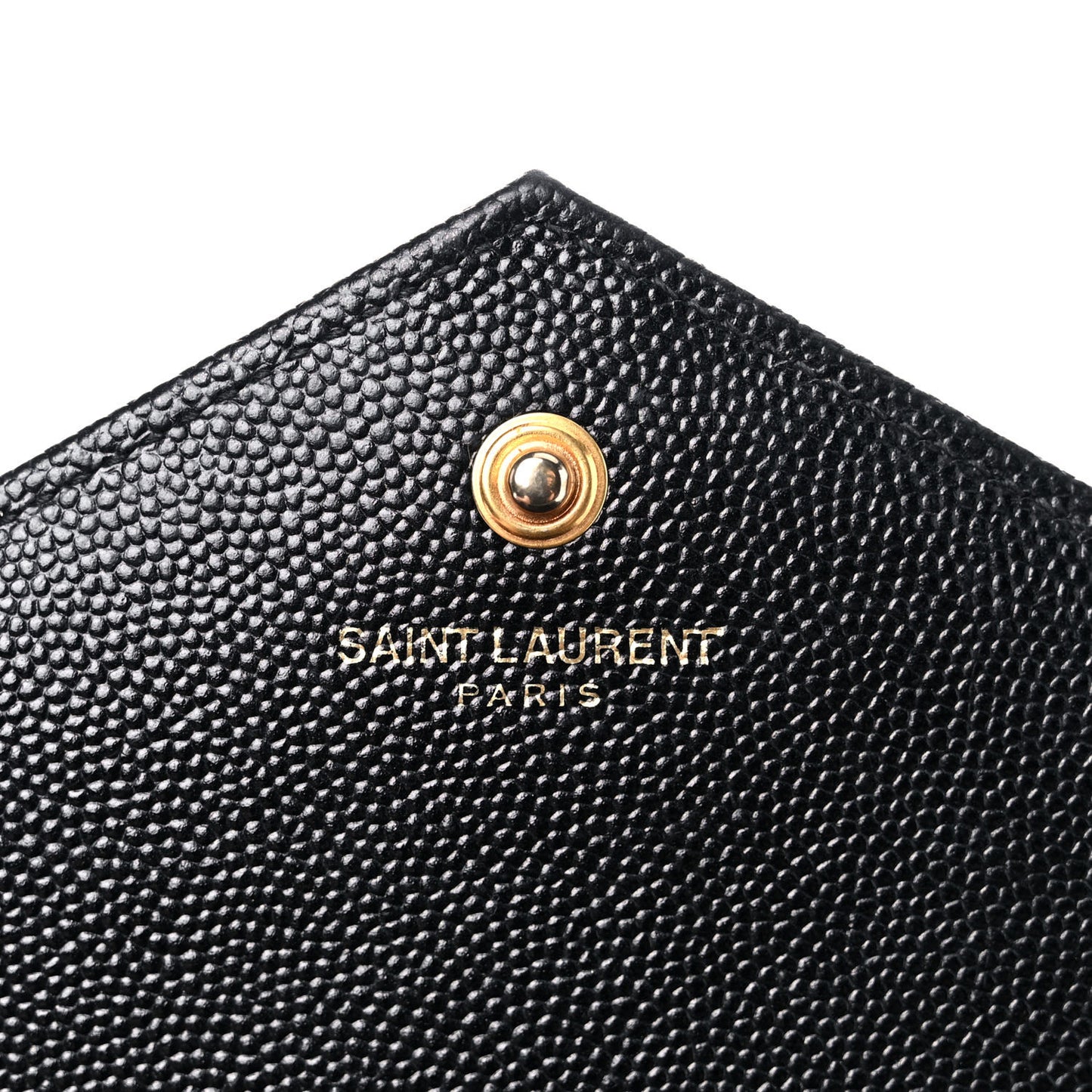Grain De Poudre Matelasse Chevron Monogram Chain Wallet Black