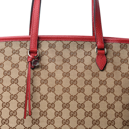 Gucci Monogram Bree Zippered Tote Beige Red 10 of 10