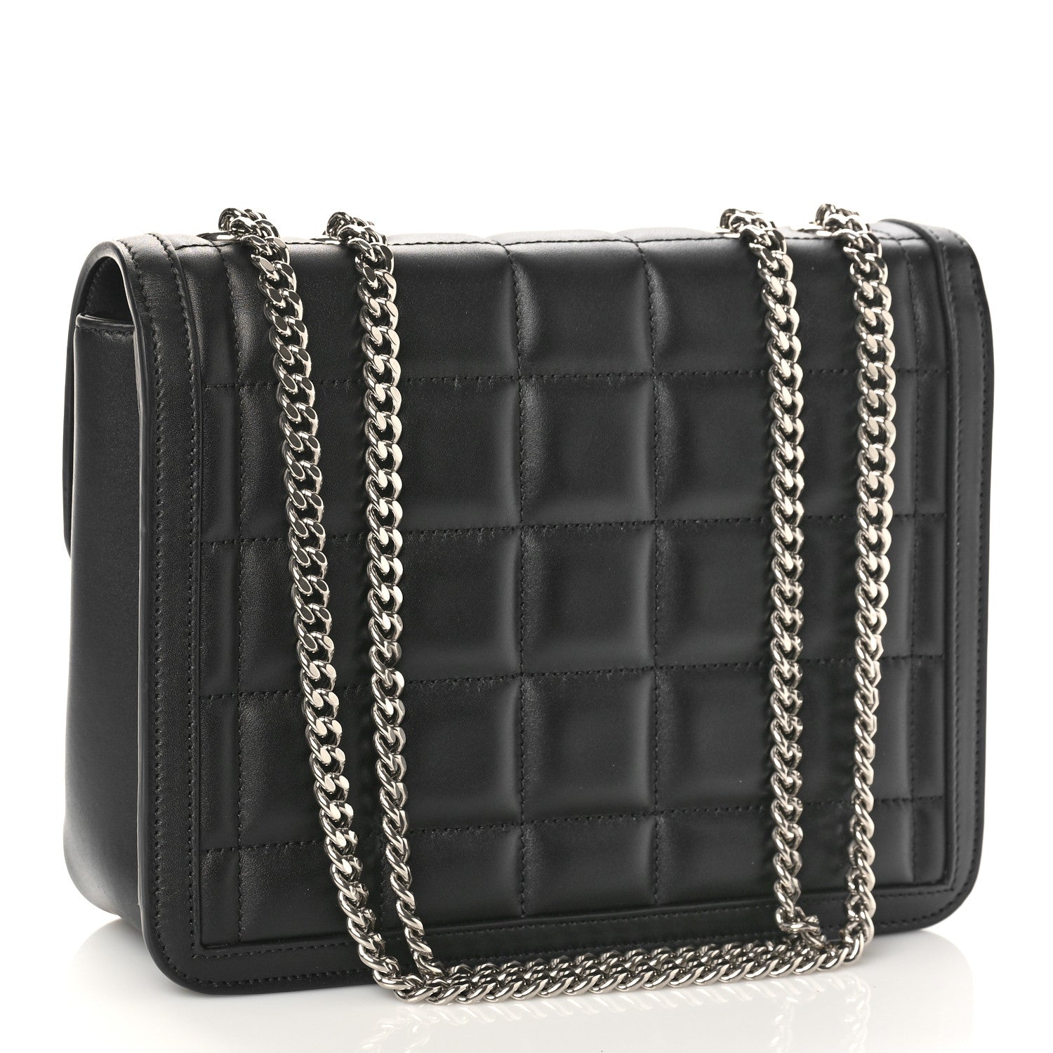 Gucci Calfskin Quilted Small Deco Shoulder Bag Black 2 of 7