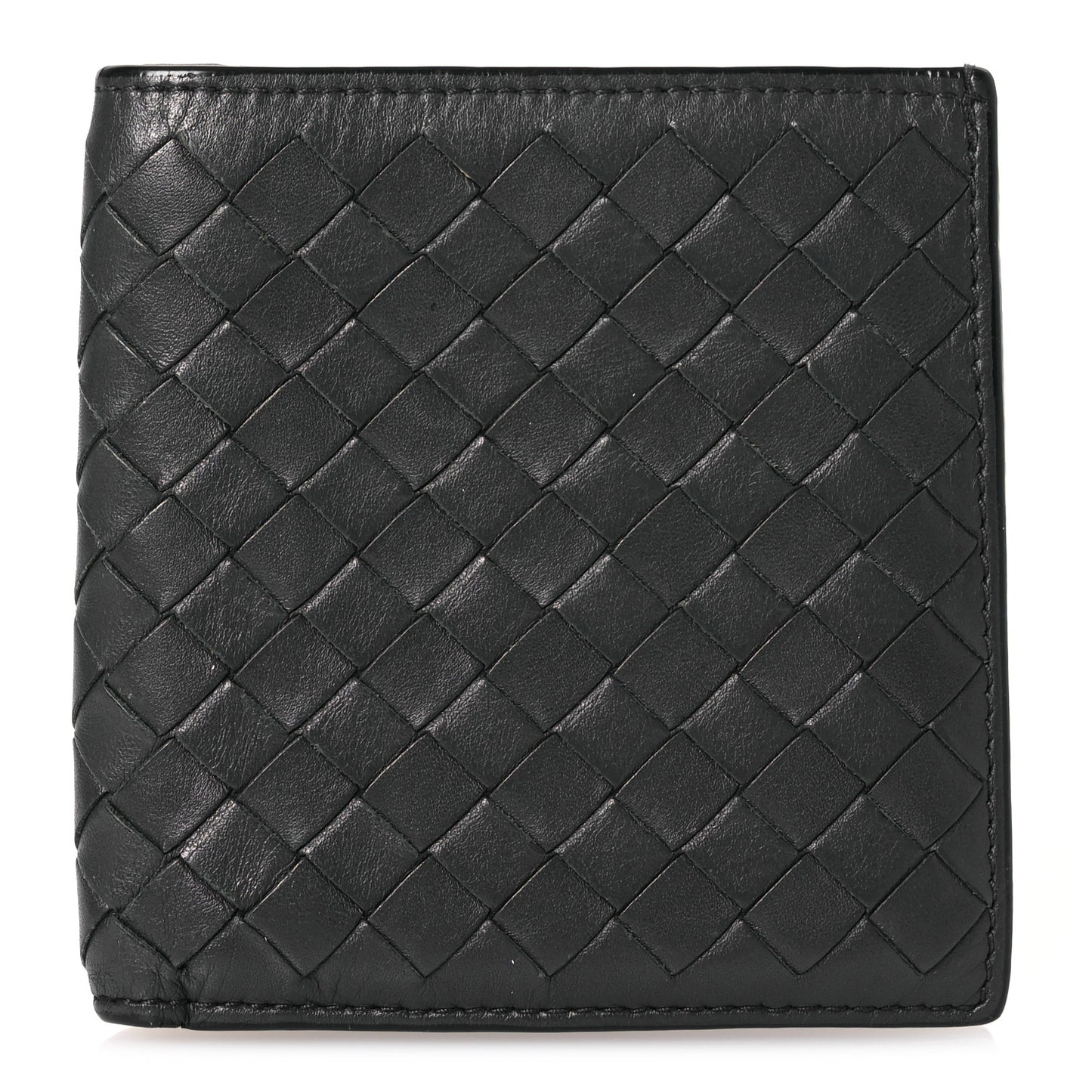 Nappa Intrecciato Bi-Fold Wallet Grey