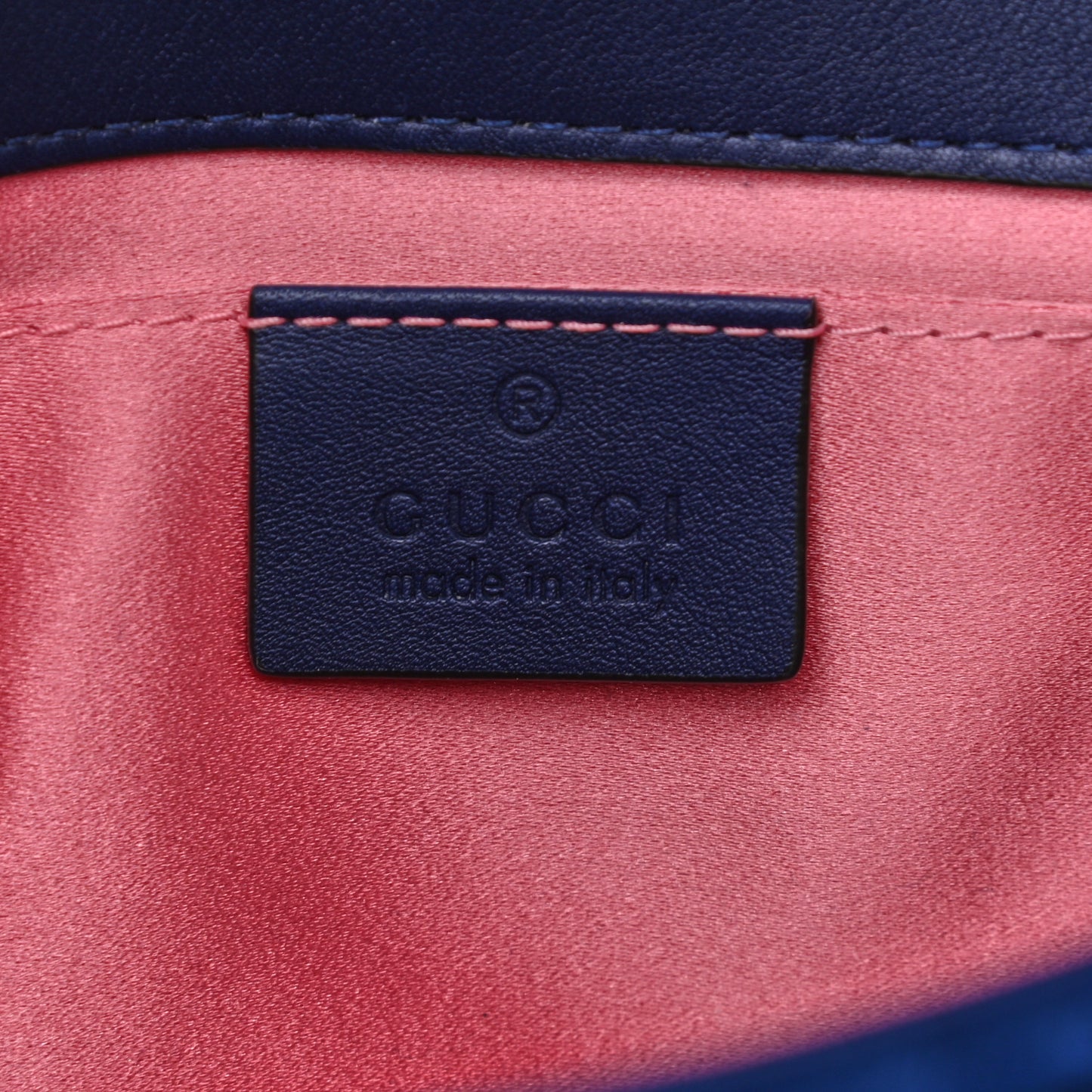 Velvet Matelasse Mini GG Marmont Shoulder Bag Cobalt Blue