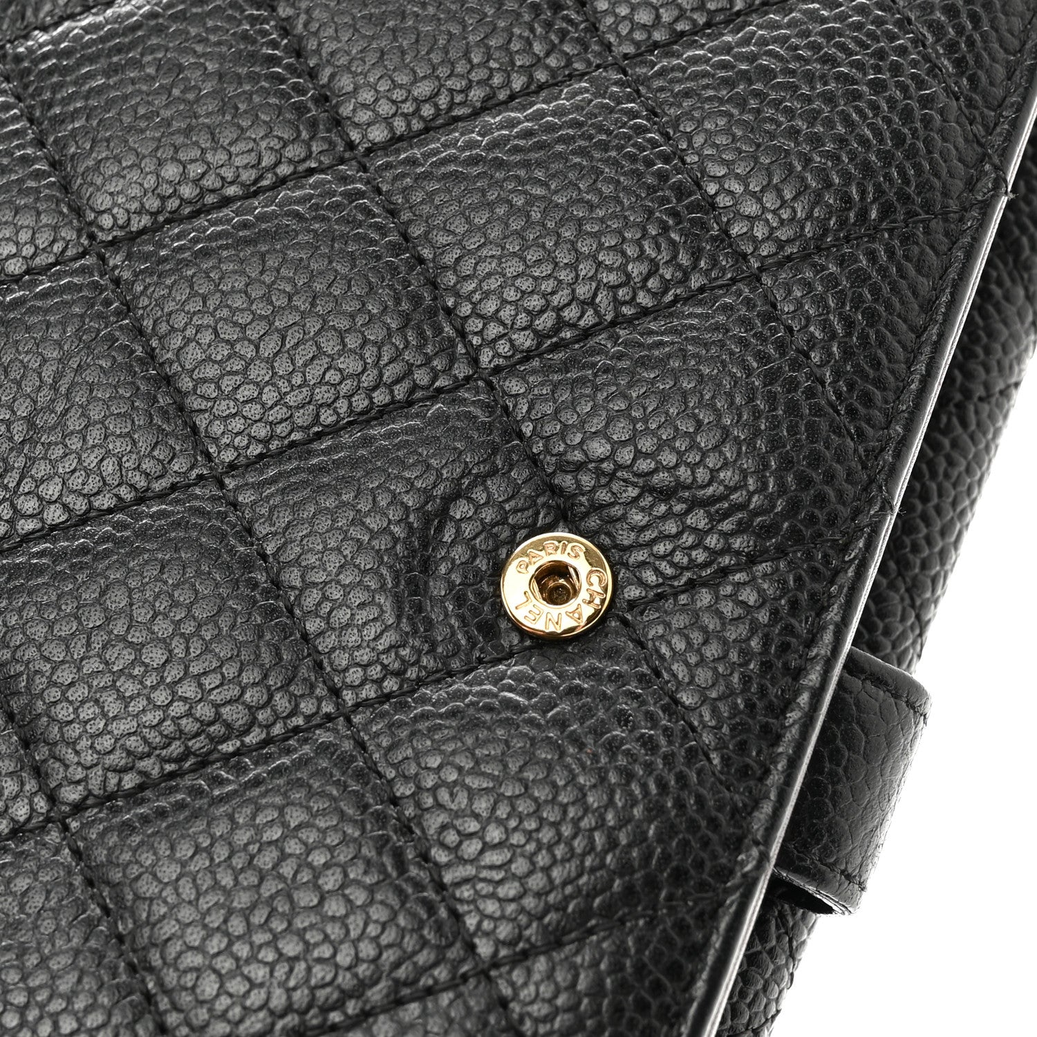 Chanel Caviar Quilted Large Gusset Flap Wallet Black 11 of 14