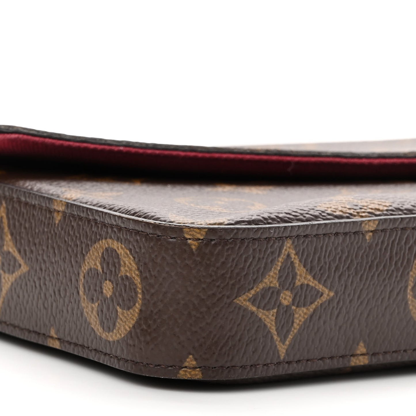 Monogram Pochette Felicie Chain Wallet Fuchsia