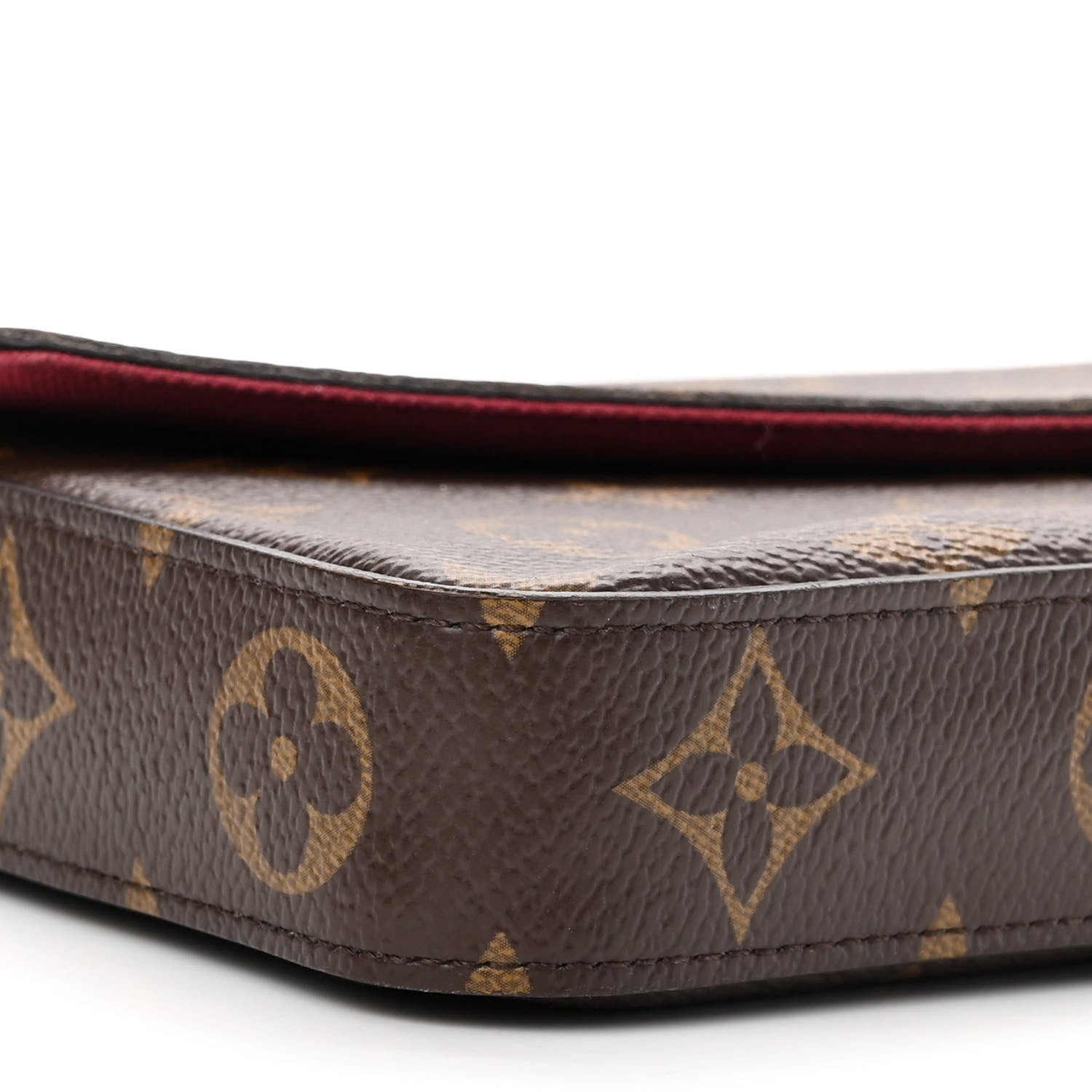 Louis Vuitton Monogram Pochette Felicie Chain Wallet Fuchsia 9 of 14