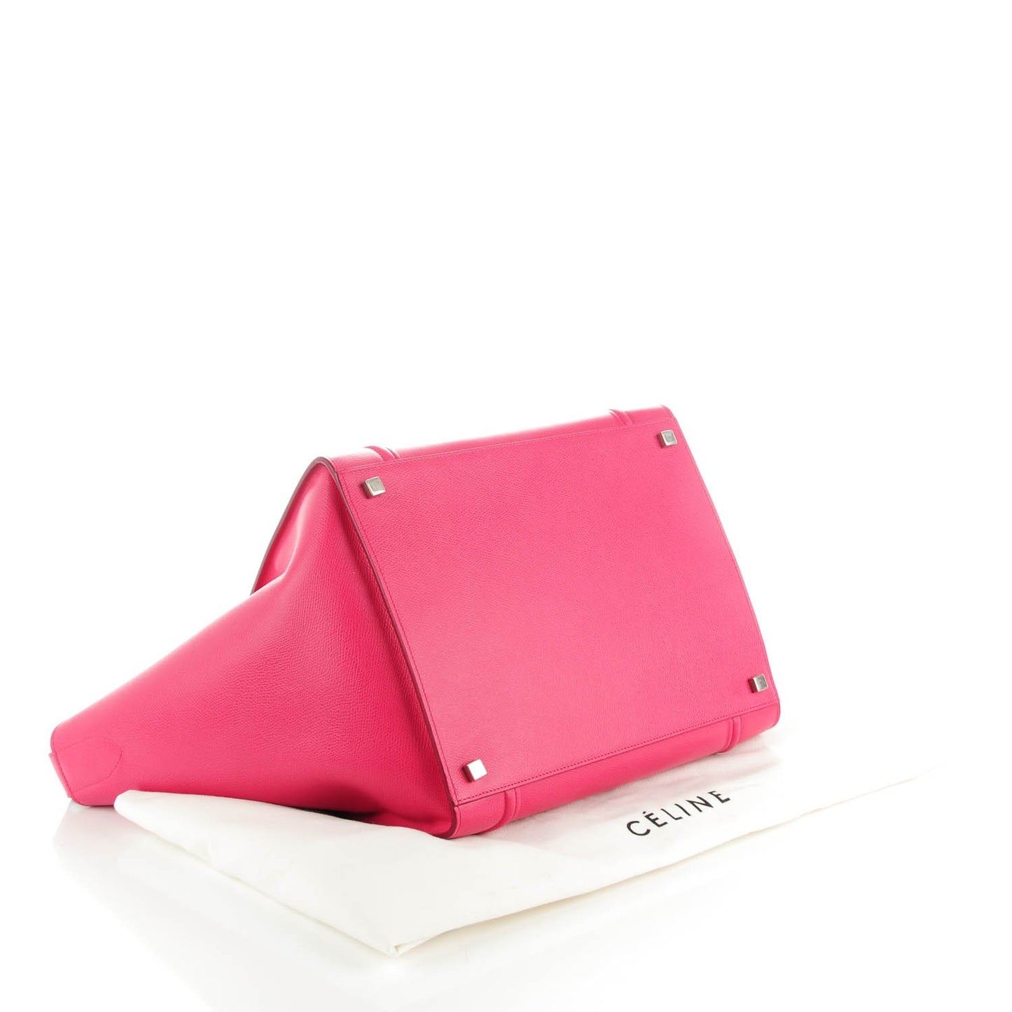 Grained Calfskin Medium Phantom Luggage Fuchsia