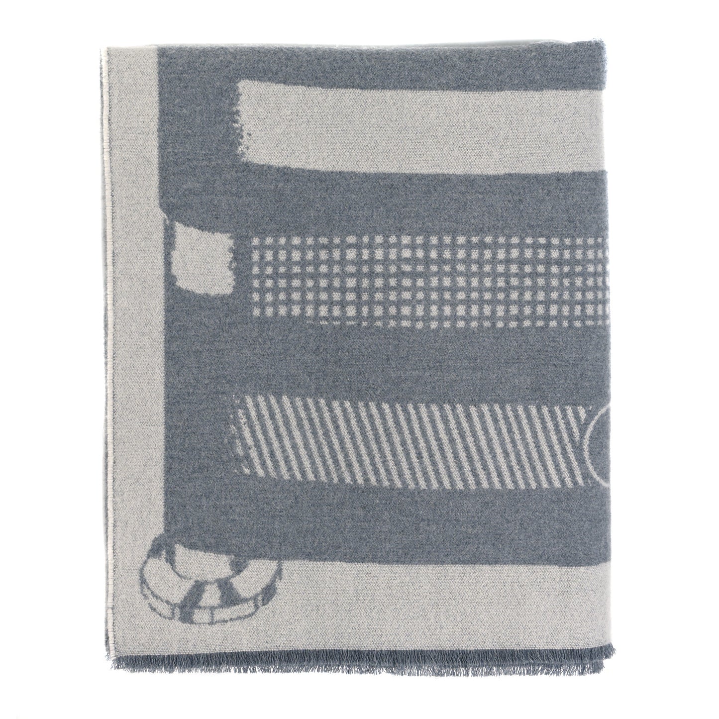 Wool Les Sangles Blanket Galet
