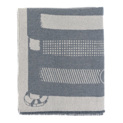 Hermes Wool Les Sangles Blanket Galet 1 of 3