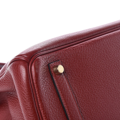 Hermes Taurillon Clemence Birkin 35 Rouge H 18 of 37