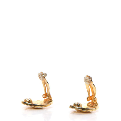 Chanel Oval CC Clip On Earrings Gold 3 of 4