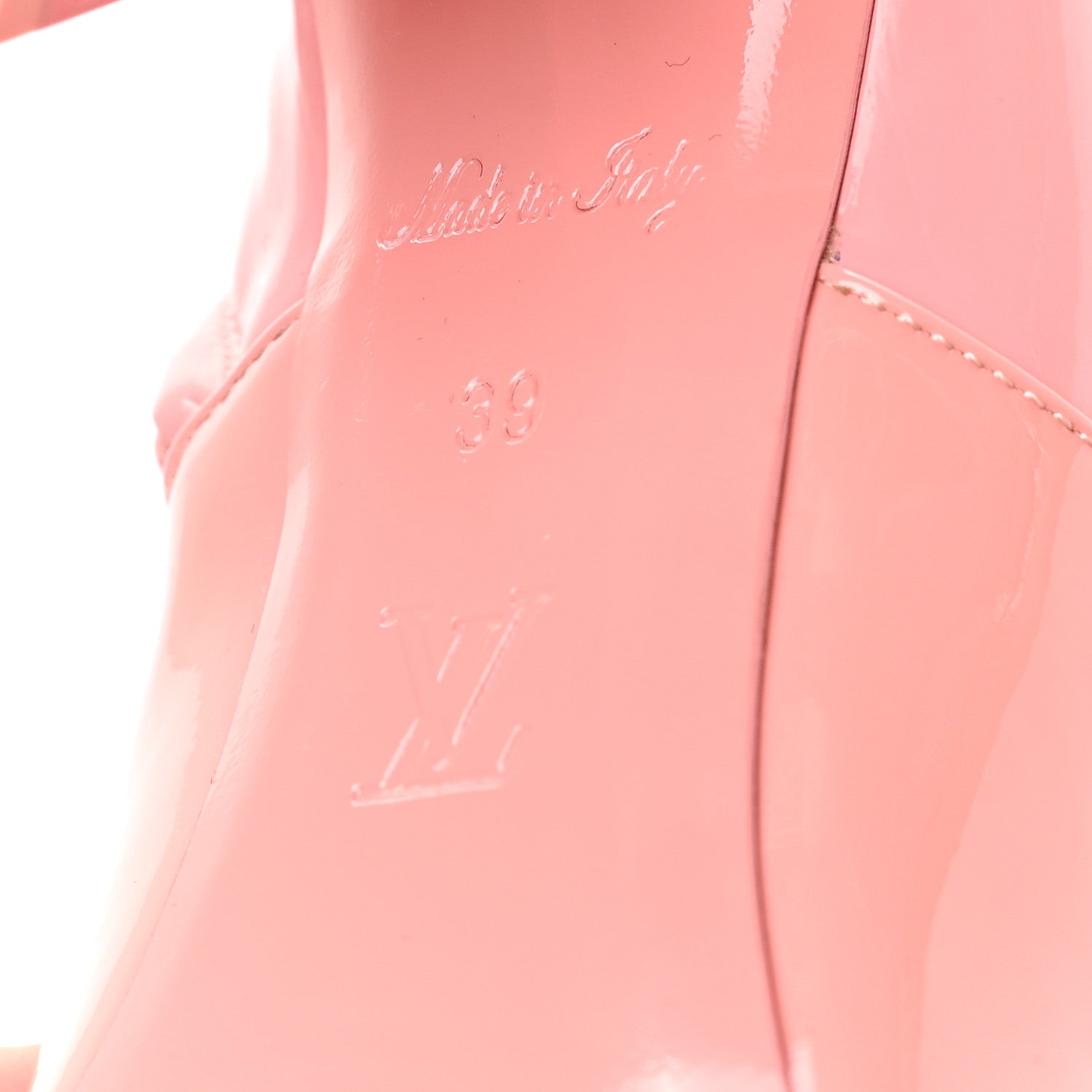 Louis Vuitton Patent Uniformes Silhouette Ankle Boots 39 Pink 6 of 7
