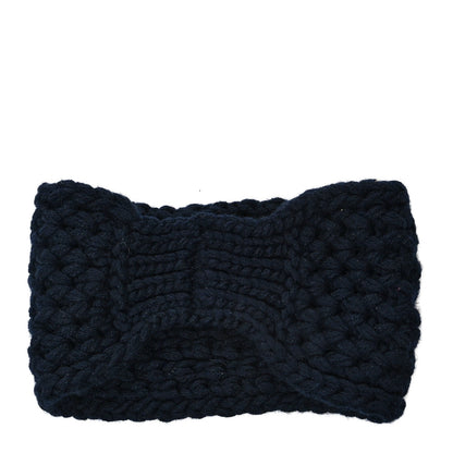 Chanel Cashmere Knit CC Headband Navy 2 of 3