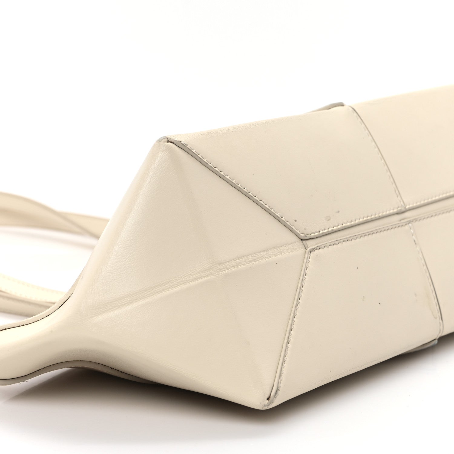 Loewe Shiny Calfskin Mini Cropped Puzzle Fold Tote White 9 of 11
