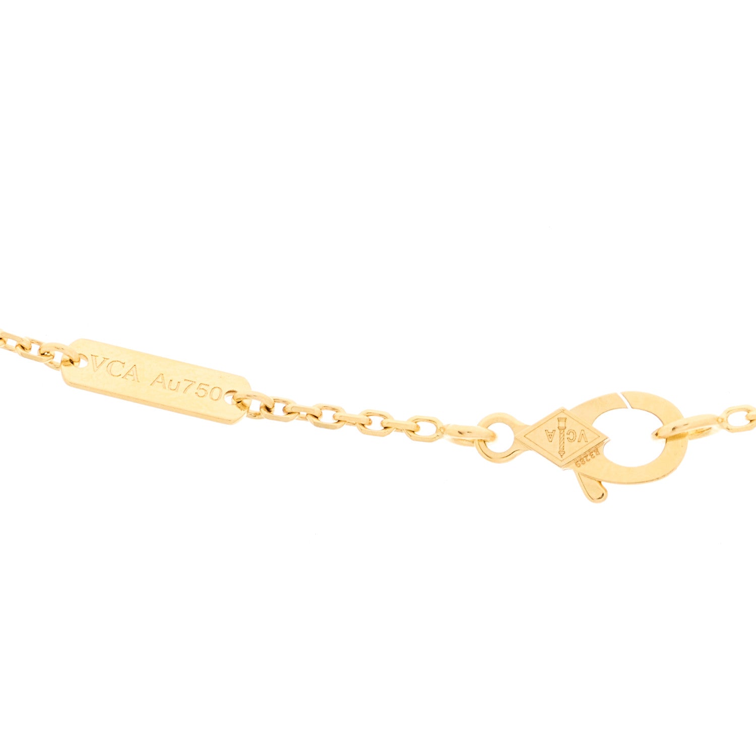 Van Cleef & Arpels 18K Yellow Gold Black Onyx Vintage Alhambra Pendant Necklace 5 of 5