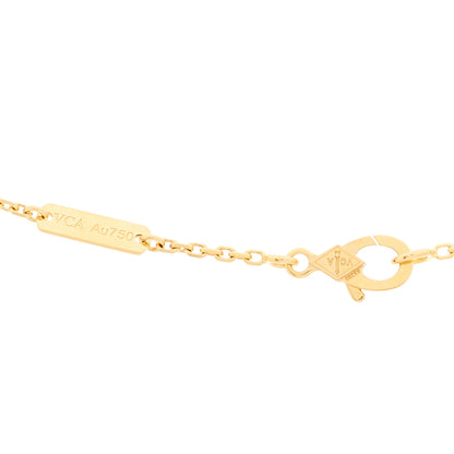 Van Cleef & Arpels 18K Yellow Gold Black Onyx Vintage Alhambra Pendant Necklace 5 of 5