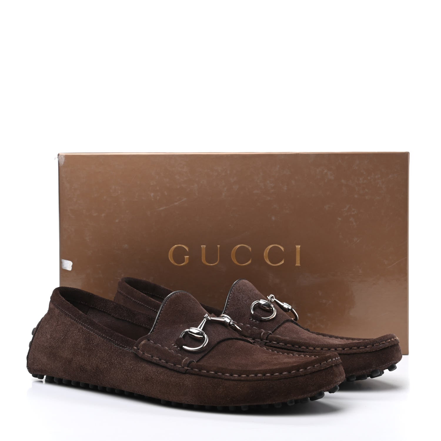 Gucci Suede Mens Horsebit Driver Loafer 9.5 Brown 10 of 10