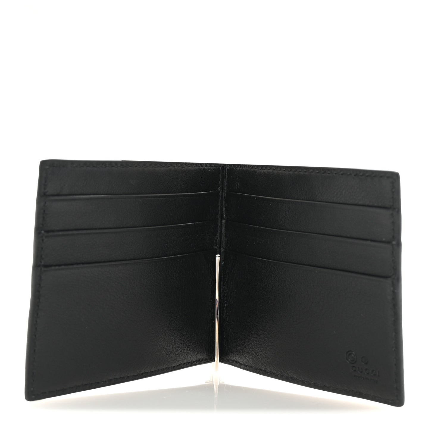 Microguccissima Bi-Fold Money Clip Wallet Black