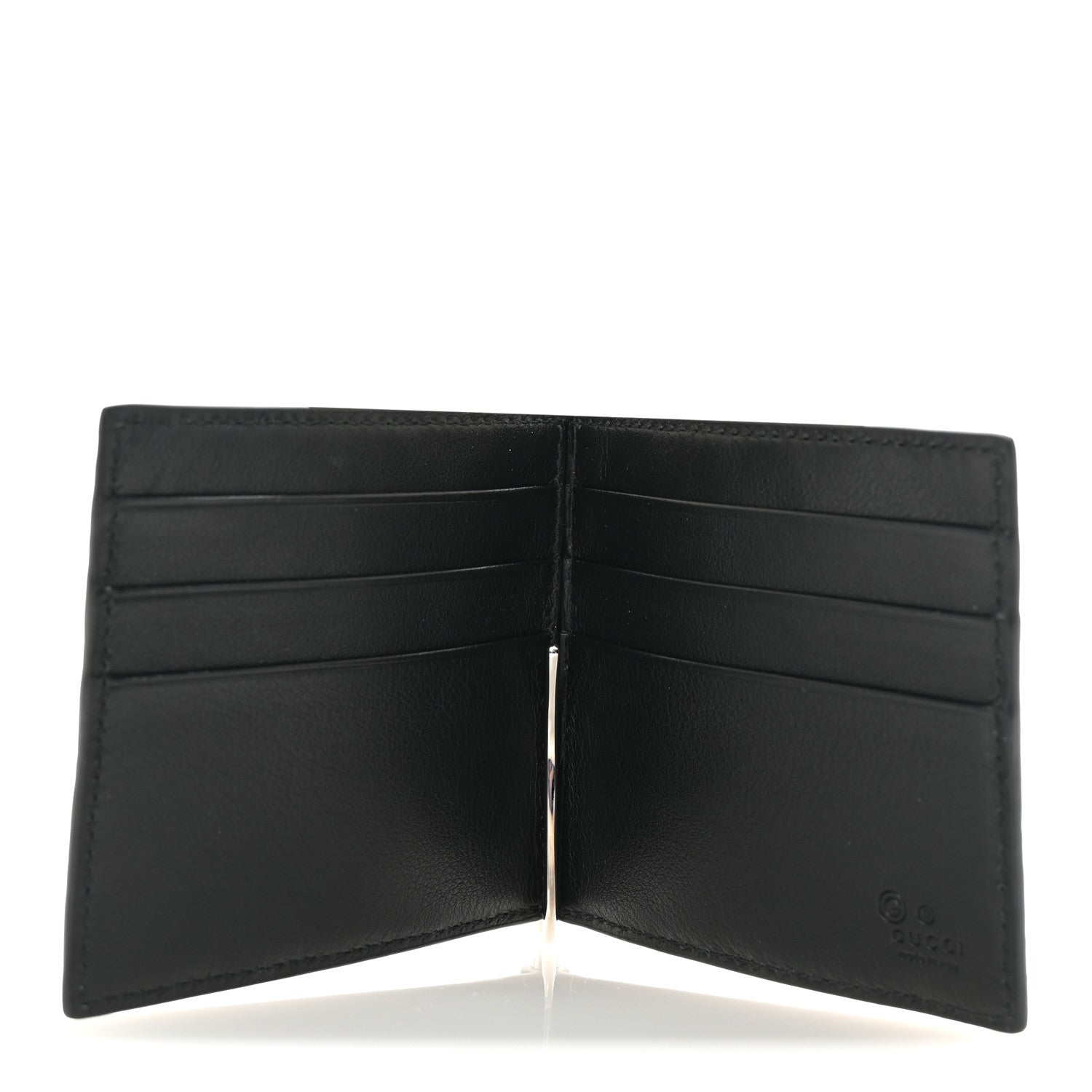 Gucci Microguccissima Bi-Fold Money Clip Wallet Black 5 of 7