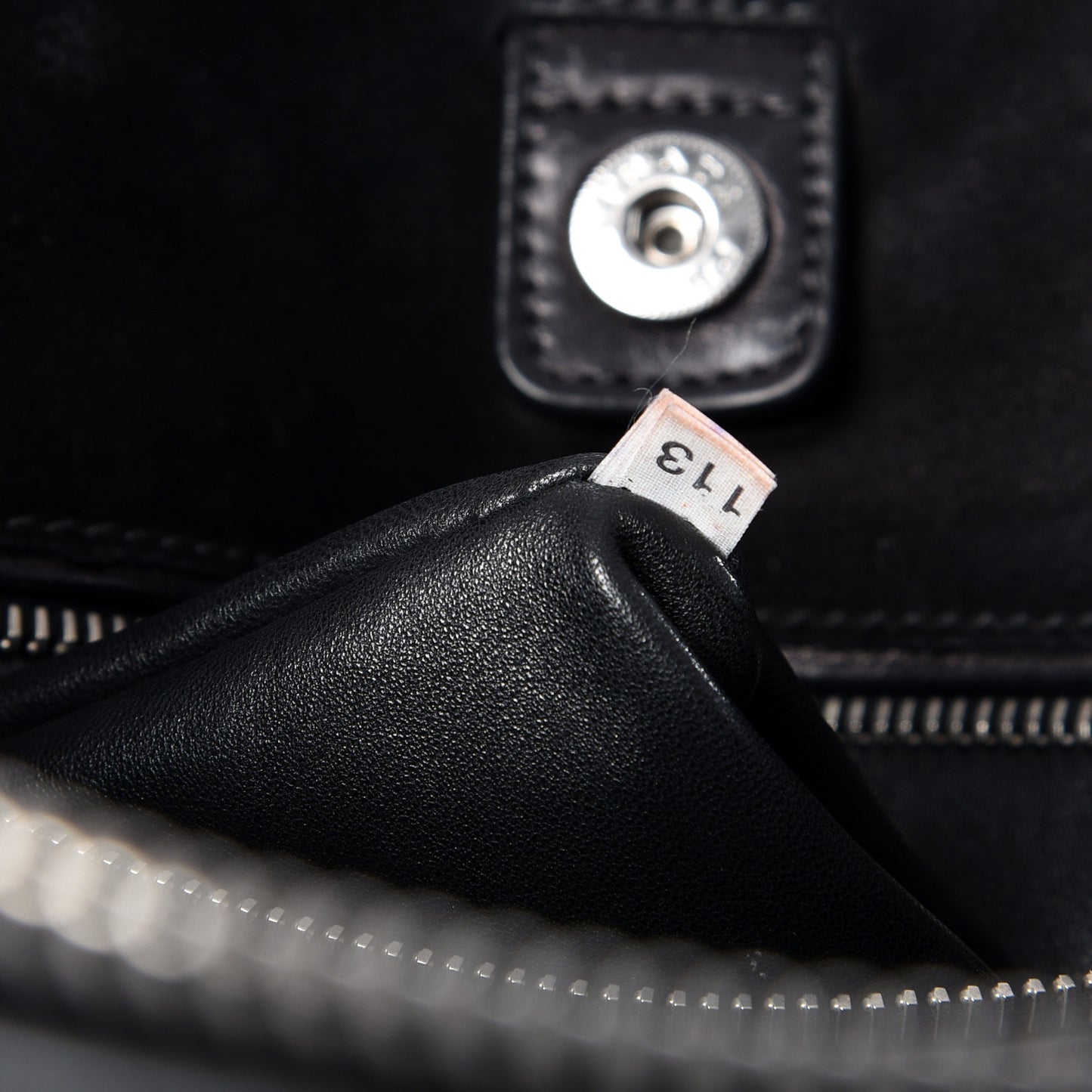 Glace Calf Twin Pocket Tote Black