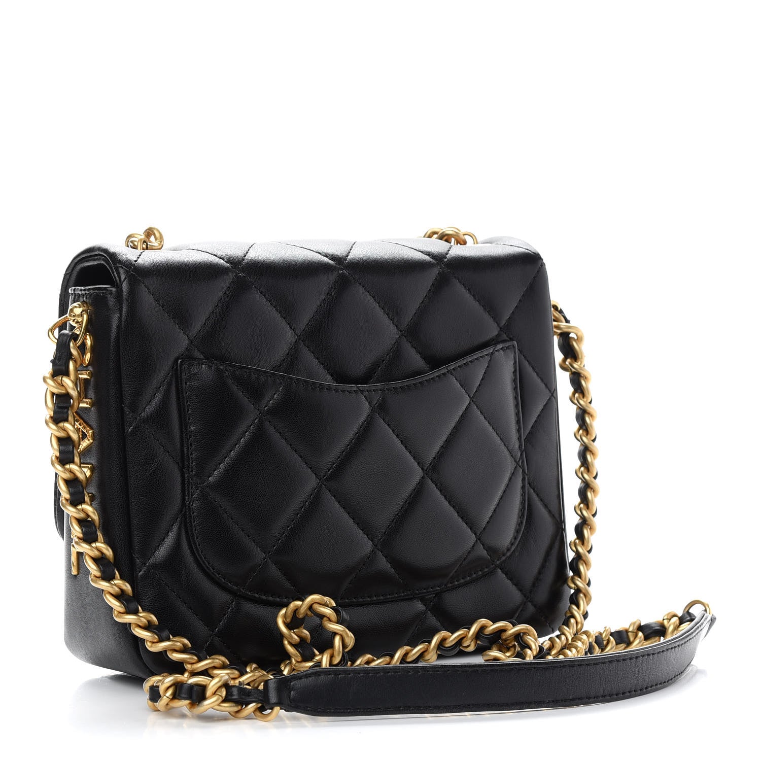 Chanel Lambskin Quilted Small Side Note Flap Black 3 of 9