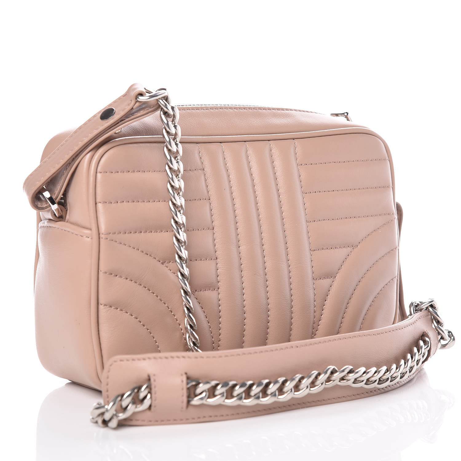 Prada Soft Calfskin Diagramme Crossbody Bag Cipria 3 of 9