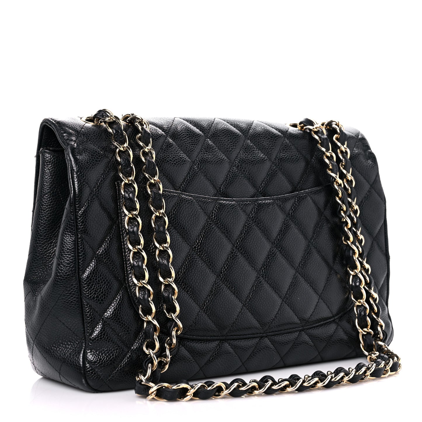 Caviar Quilted Jumbo Single Flap Black