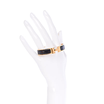 Hermes Enamel Narrow Clic Clac H Bracelet PM Black 2 of 6