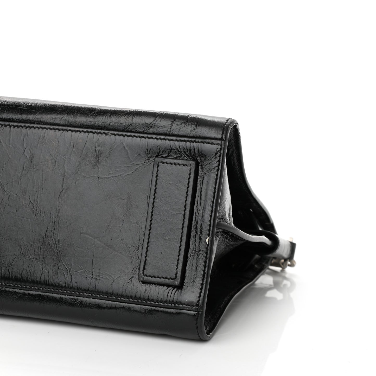 Glace Calfskin Baby Souple Sac De Jour Black