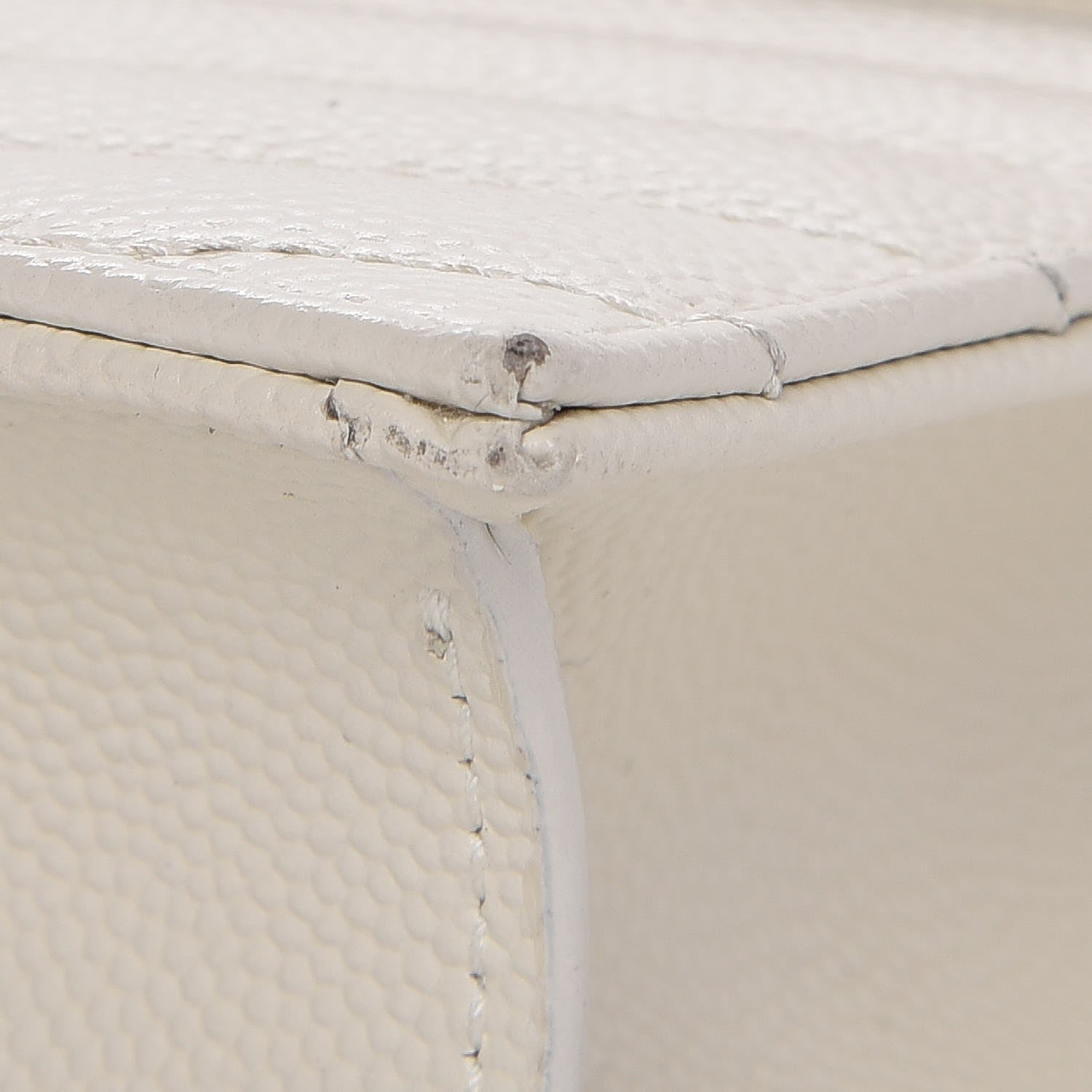 Saint Laurent Grain De Poudre Matelasse Chevron Monogram Envelope Chain Wallet Dove White 9 of 11