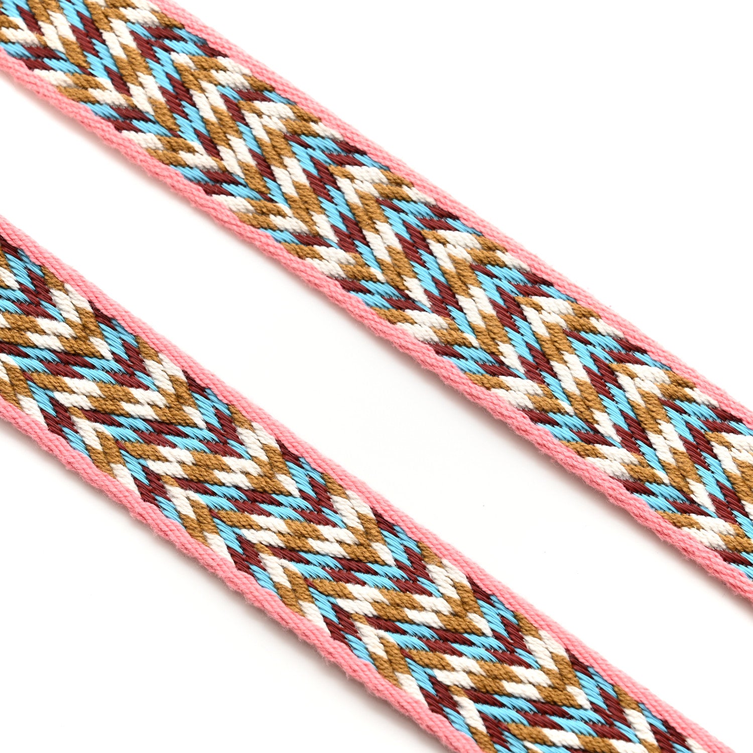 Hermes Toile Swift 25mm Sangle Cavale Shoulder Strap Rose d'Ete White Gold 6 of 6