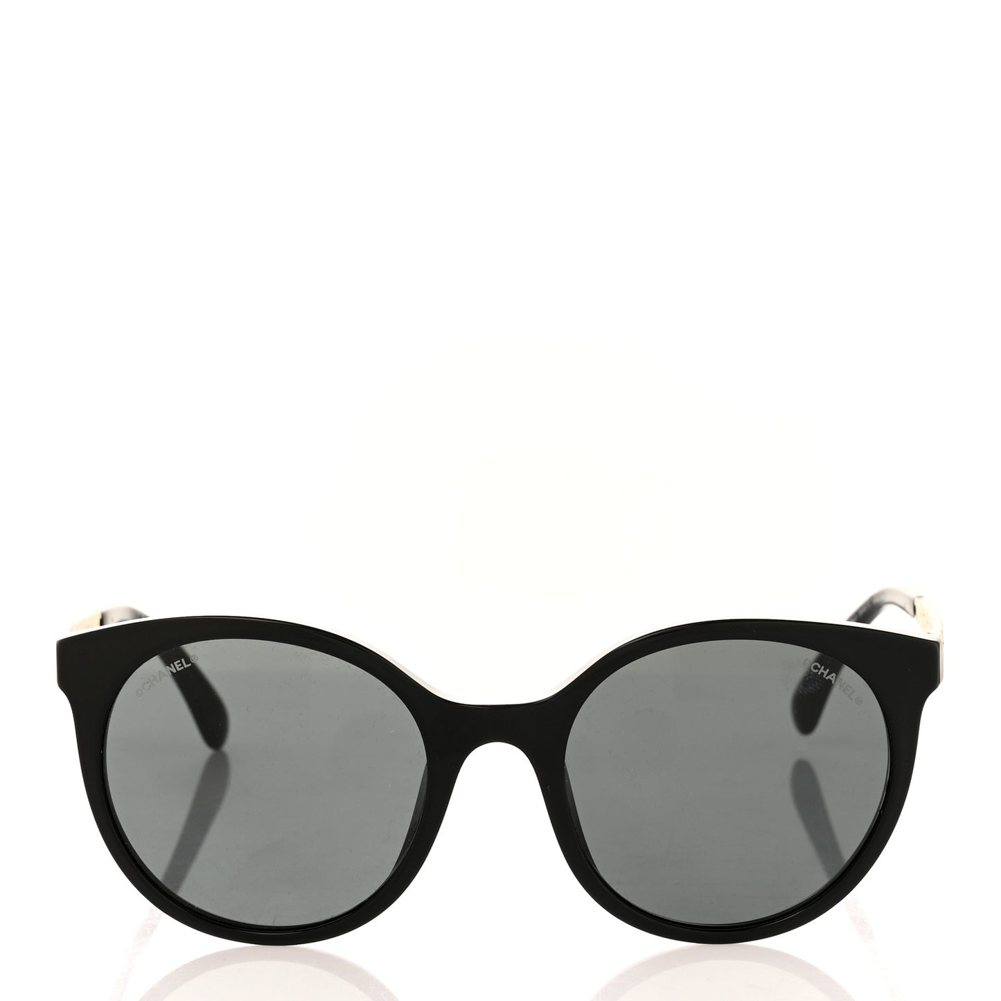 Acetate Metal Pantos Sunglasses 5440-A Black Gold