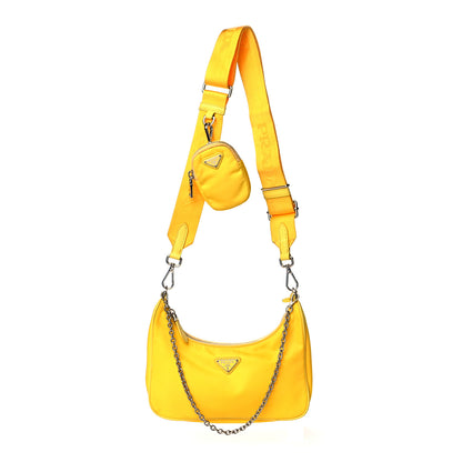 Prada Tessuto Nylon Saffiano Re-Edition 2005 Shoulder Bag Giallo 1 of 18