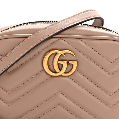 Gucci Calfskin Matelasse Mini GG Marmont Chain Shoulder Bag Porcelain Rose 8 of 12