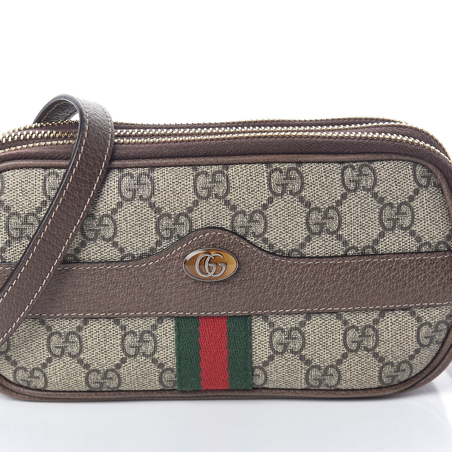 GG Supreme Monogram Web Mini Ophidia GG Bag Brown