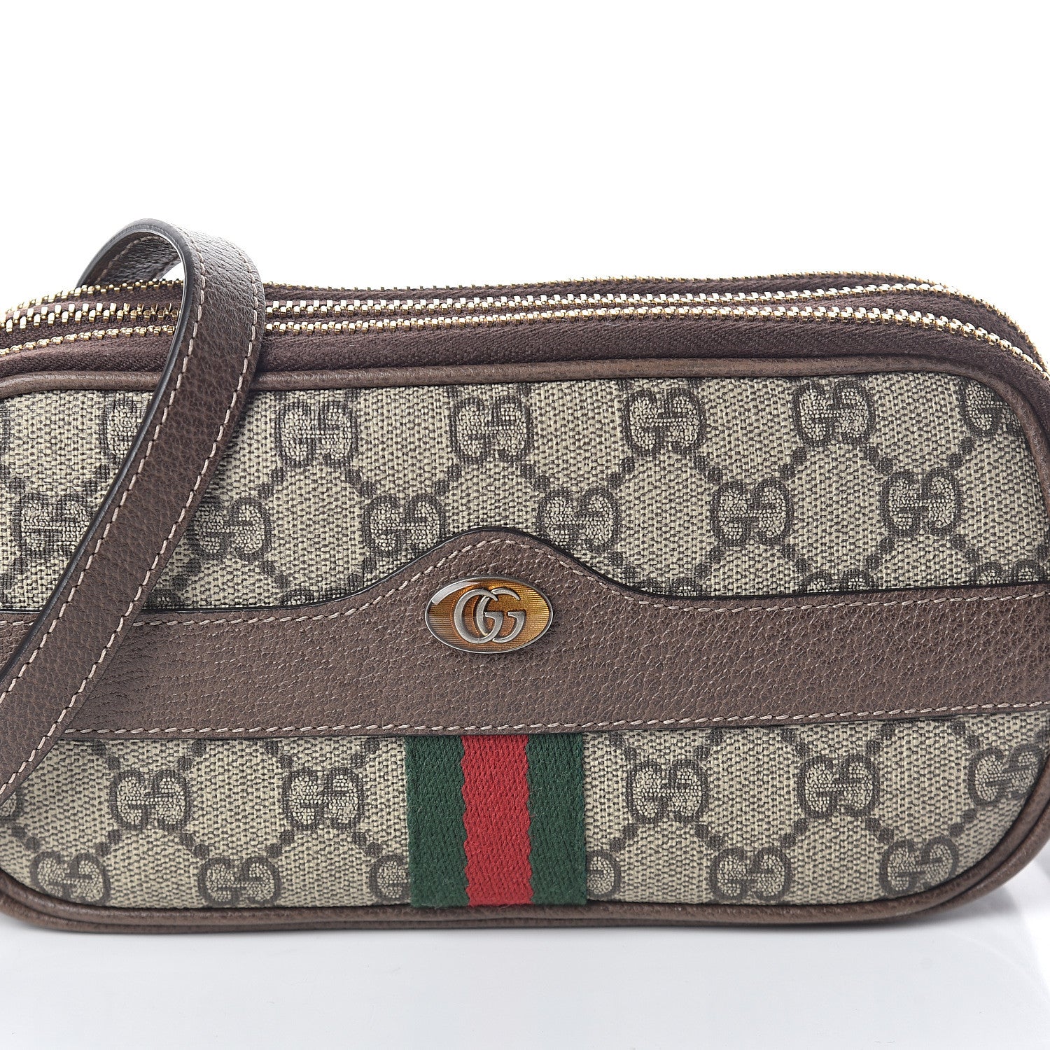 Gucci GG Supreme Monogram Web Mini Ophidia GG Bag Brown 8 of 10