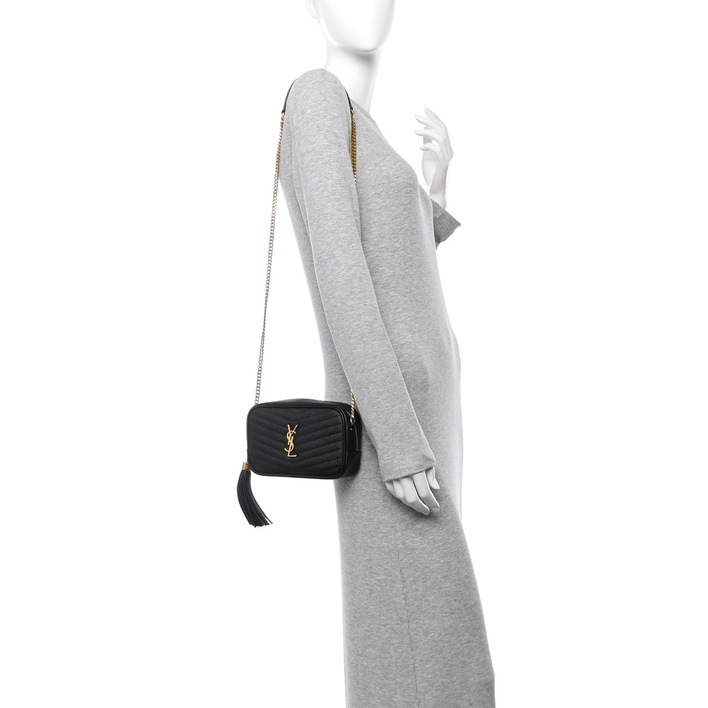 Grain De Poudre Matelasse Monogram Mini Lou Camera Bag Black