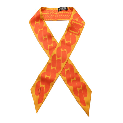 Hermes Silk Clic C'est Noue Twilly Jaune d'Or Orange 1 of 3