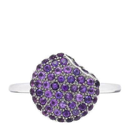 Boucheron 18K White Gold Amethyst Macaron Ring 53 6.5 1 of 4