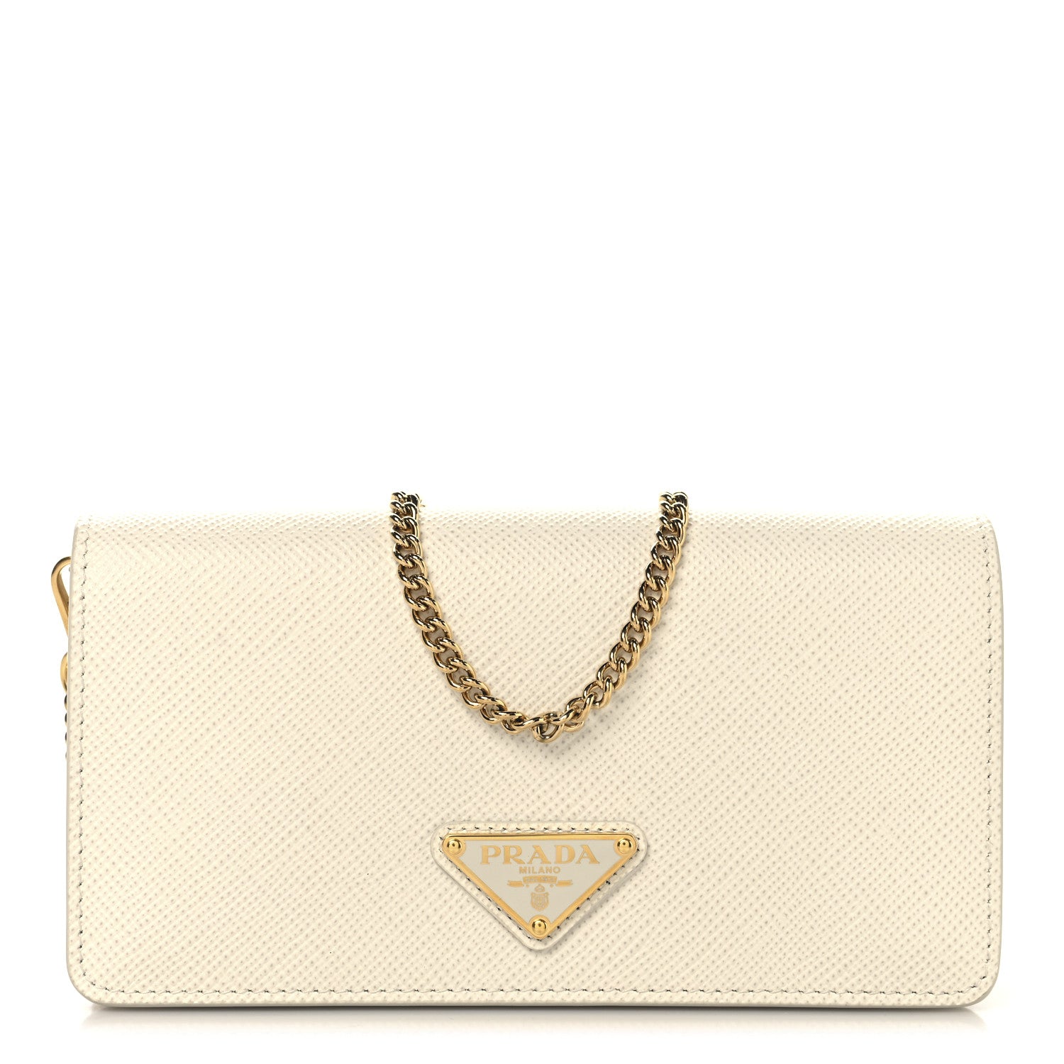 Prada Saffiano Cuir Triangle Logo Miniborse White 1 of 9